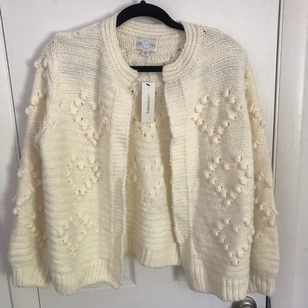 Francescas comfy white cardigan